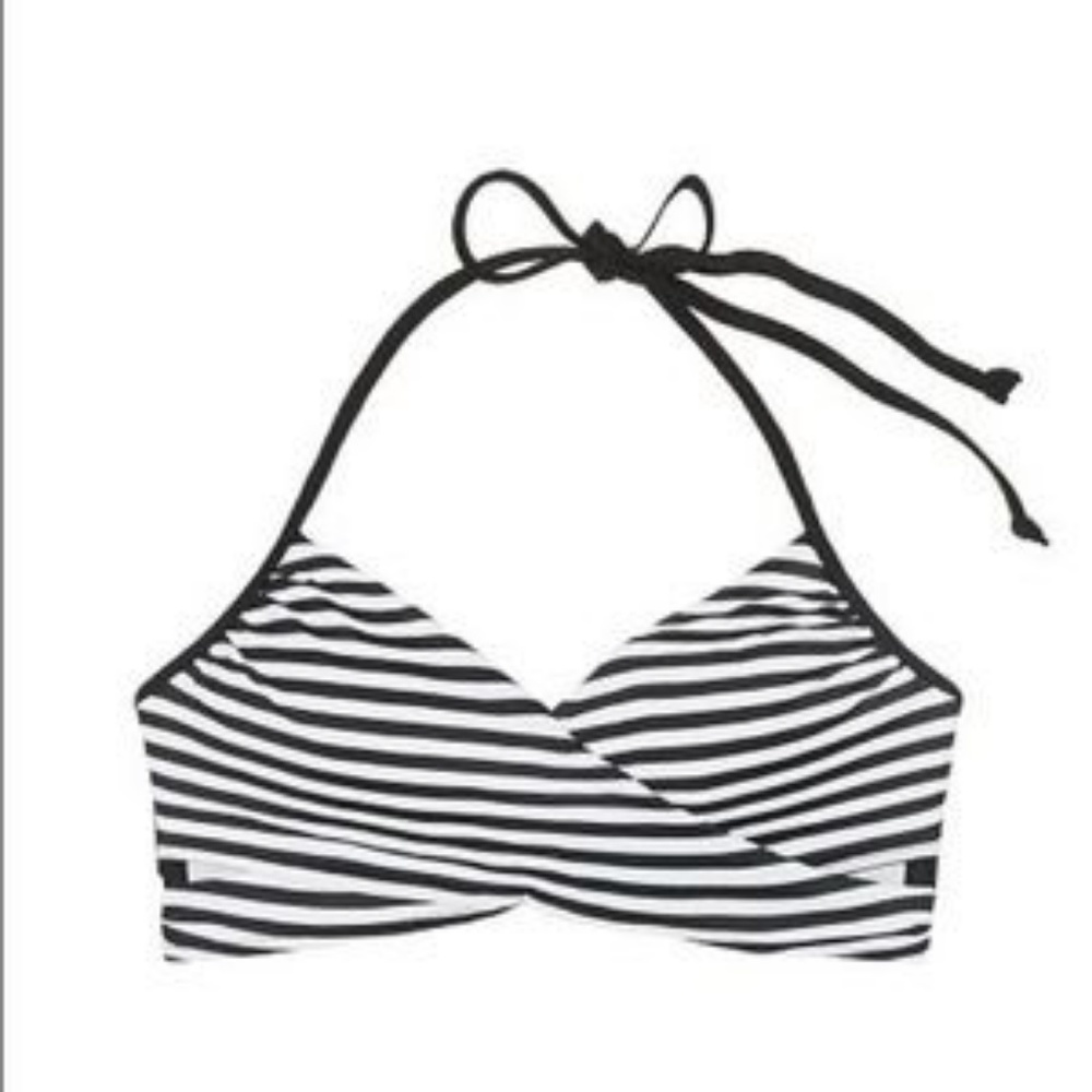 PINK Lace Up Back Body Wrap Swimsuit Top NWT